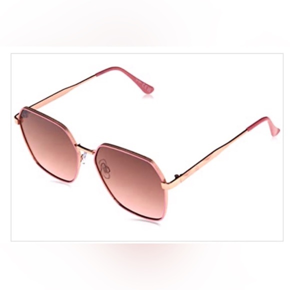 Jessica Simpson J6094 Modern pink Hexagonal Metal Sunglasses 100% UV‎ Protection main image 6